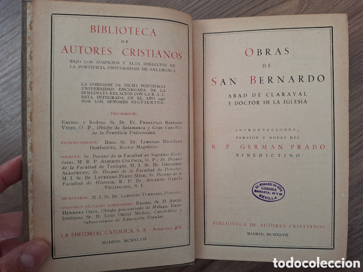 Libros de segunda mano: SAN BERNARDO, Obras selectas (1a edicion) - Foto 5