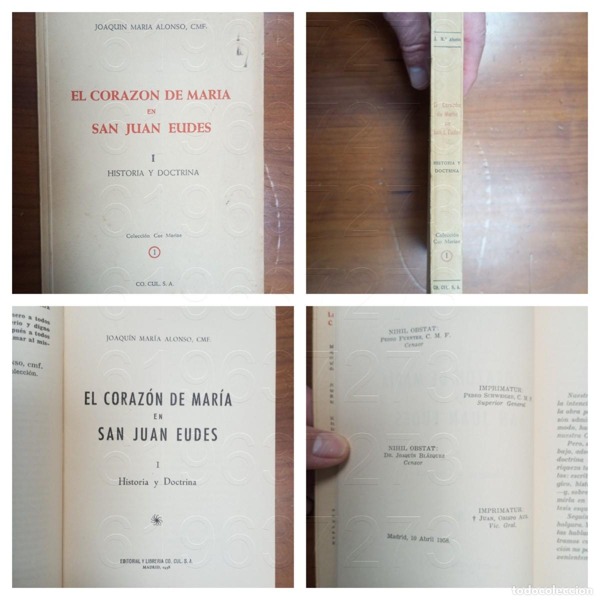 Libros de segunda mano: EL SAGRADO CORAZON DE MARIA EN SAN JUAN EUDES JOAQUIN MARIA ALONSO FAM8