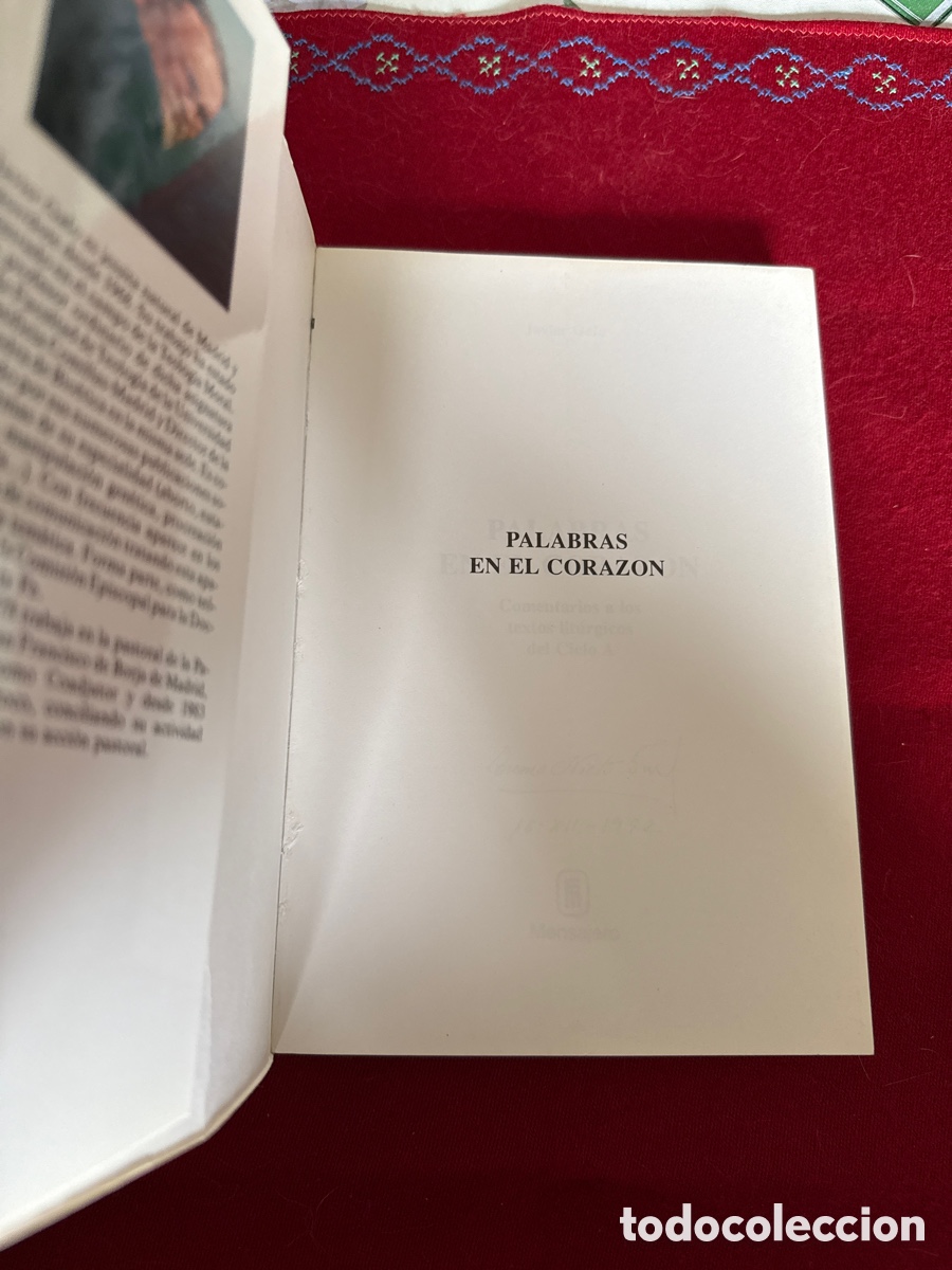 Libros de segunda mano: Palabras en el coraz&oacute;n. Comentarios a los textos lit&uacute;rgicos del Ciclo A. Javier Gafo. - Foto 3