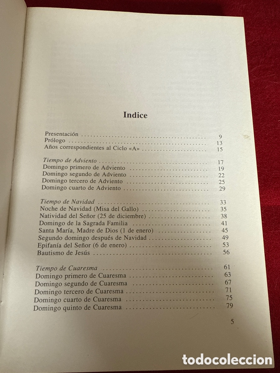 Libros de segunda mano: Palabras en el coraz&oacute;n. Comentarios a los textos lit&uacute;rgicos del Ciclo A. Javier Gafo. - Foto 5