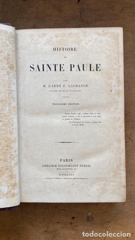 Libros de segunda mano: Histoire de Saint Paule - Abbe Lagrange - Foto 1