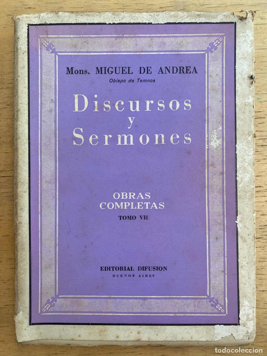 Libros de segunda mano: Discursos y sermones - De Andrea Miguel - Foto 1