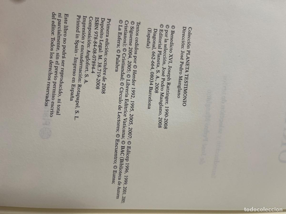 Libros de segunda mano: Libro Orar | Joseph Ratzinger Benedicto XVI | 2008 - Foto 3