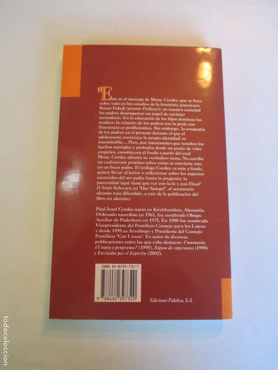 Libros de segunda mano: PAUL JOSEF CORDES El eclipse del padre W33385 - Foto 2