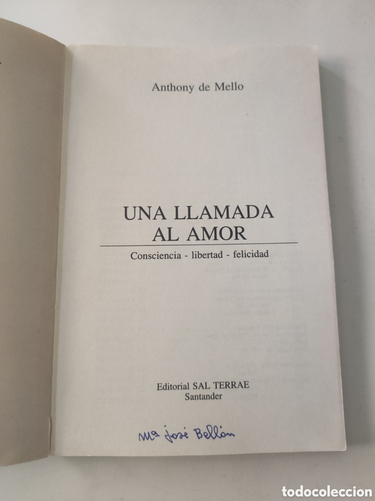 Libros de segunda mano: Una llamada al amor. - Foto 3