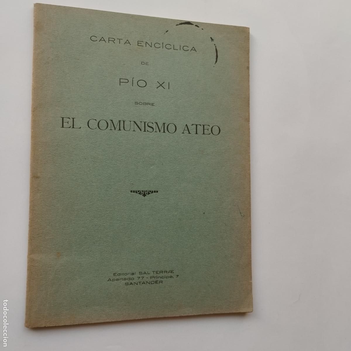Livros em segunda m&atilde;o: EL COMUNISMO ATEO. ENC&Iacute;CLICA P&Iacute;O XI