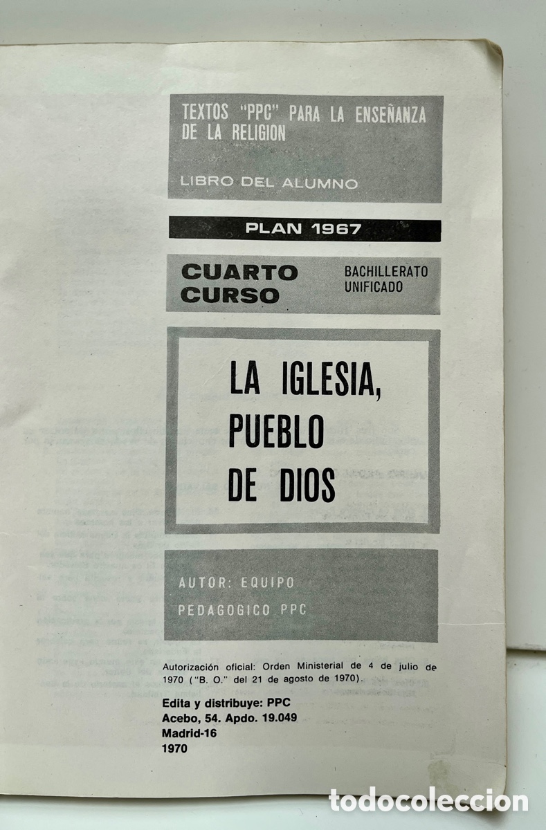 Libros de segunda mano: La iglesia pueblo De Dios. - Foto 4