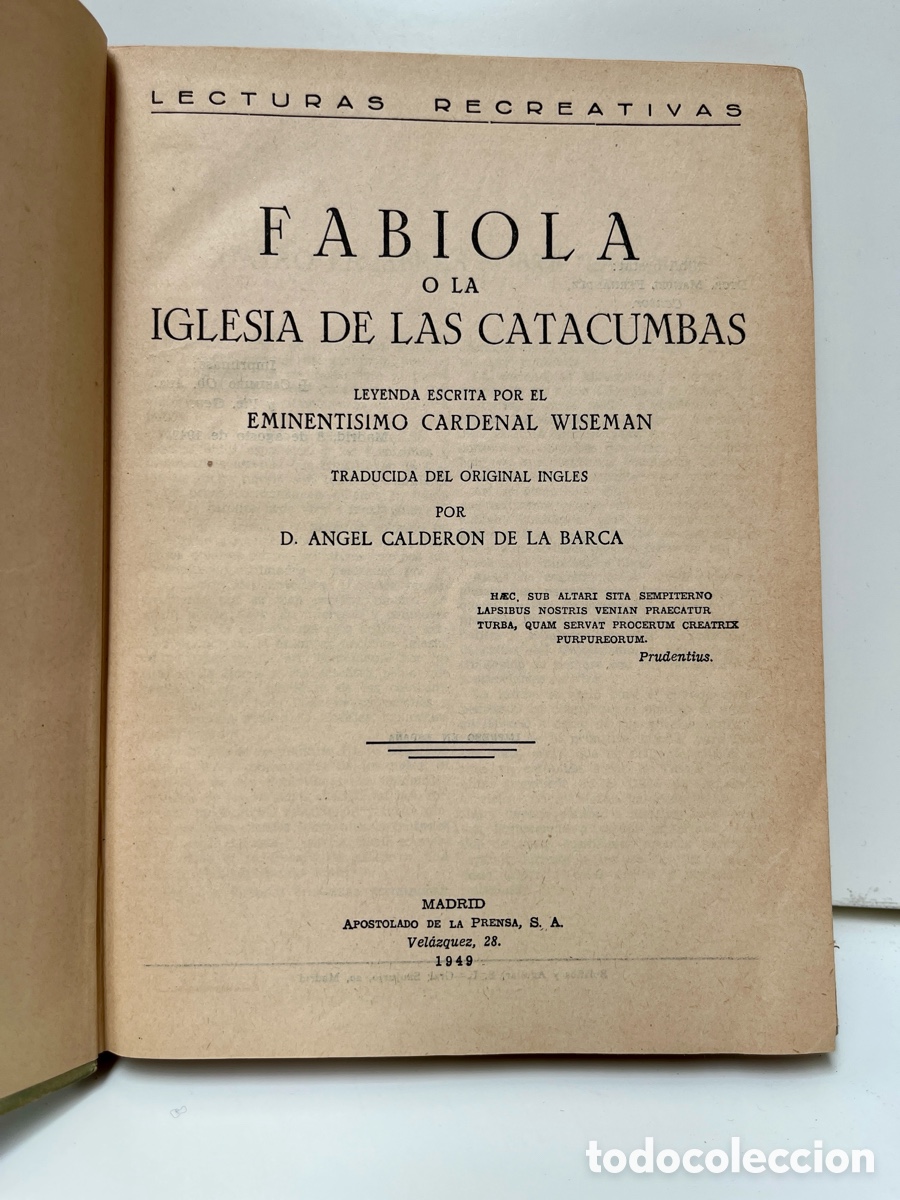 Libros de segunda mano: Fabiola o la iglesia de las catacumbas. - Foto 4
