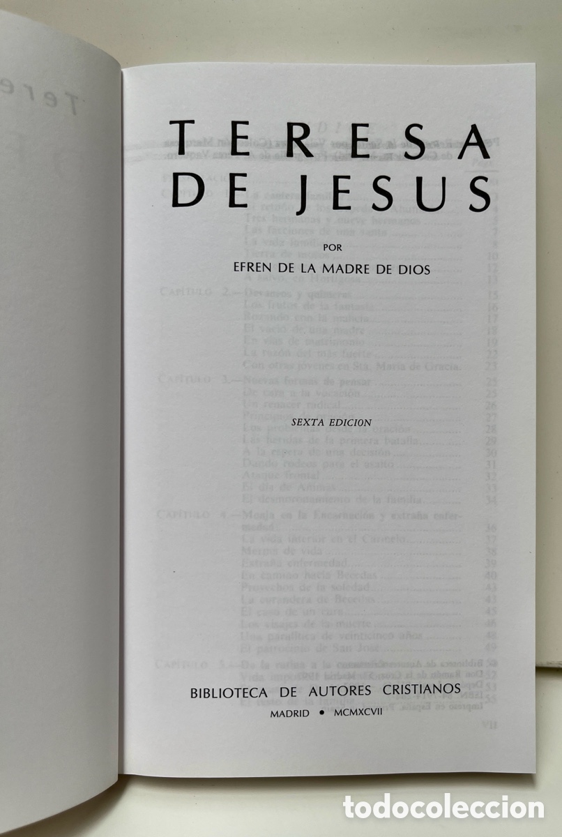 Libros de segunda mano: Teresa de Jes&uacute;s.Efren de la madre De Dios. - Foto 4