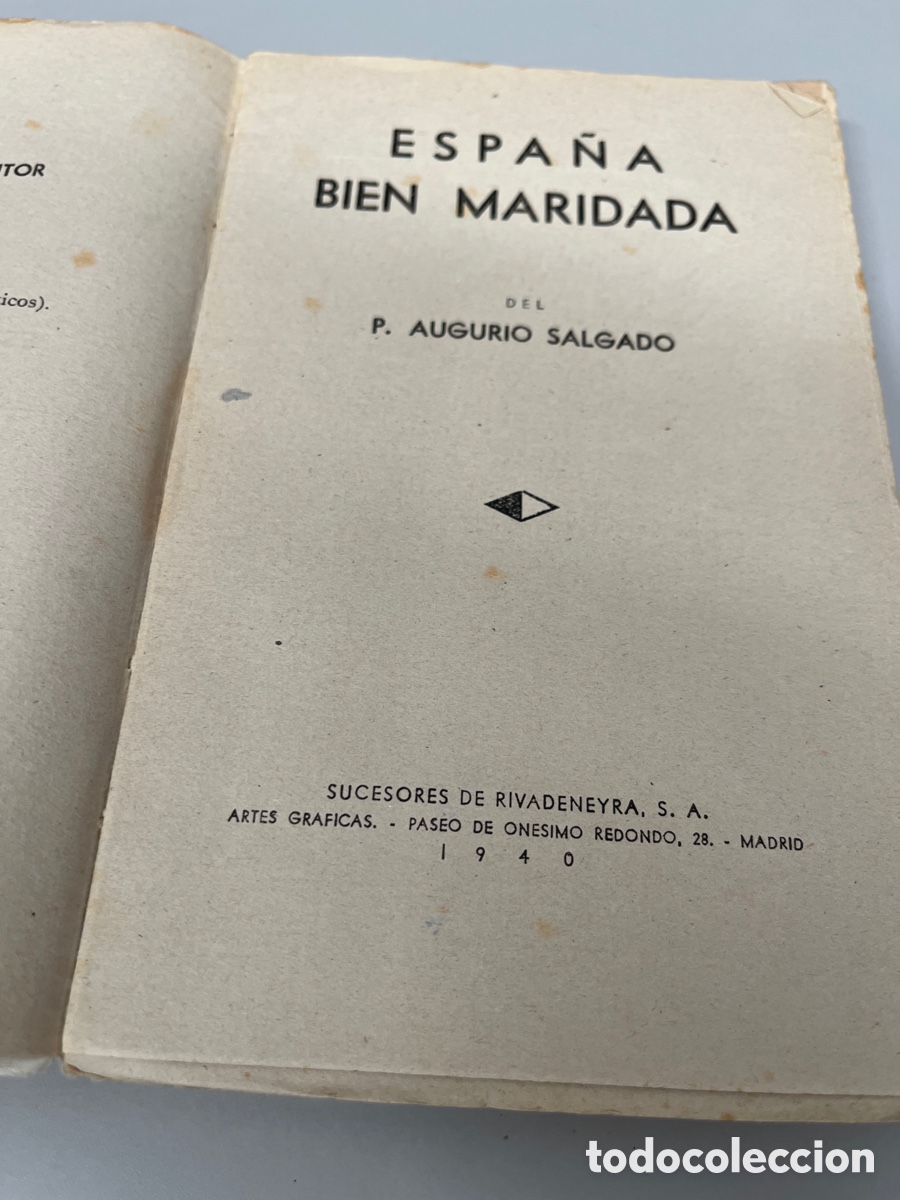Libros de segunda mano: Espa&ntilde;a bien maridada. - Foto 2
