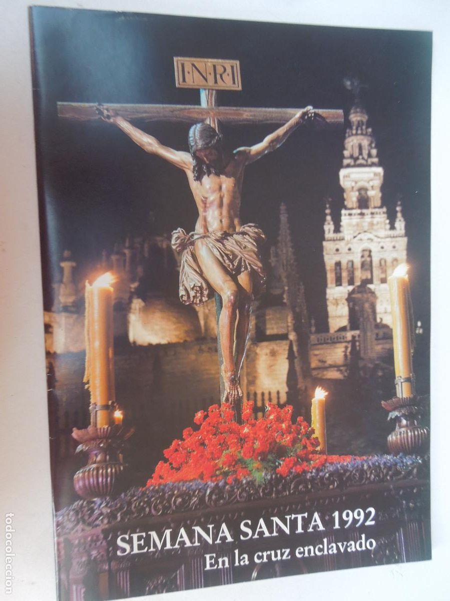 Libros de segunda mano: SEMANA SANTA 1992- EN LA CRUZ ENCLAVADO - CAJA SAN FERNANDO