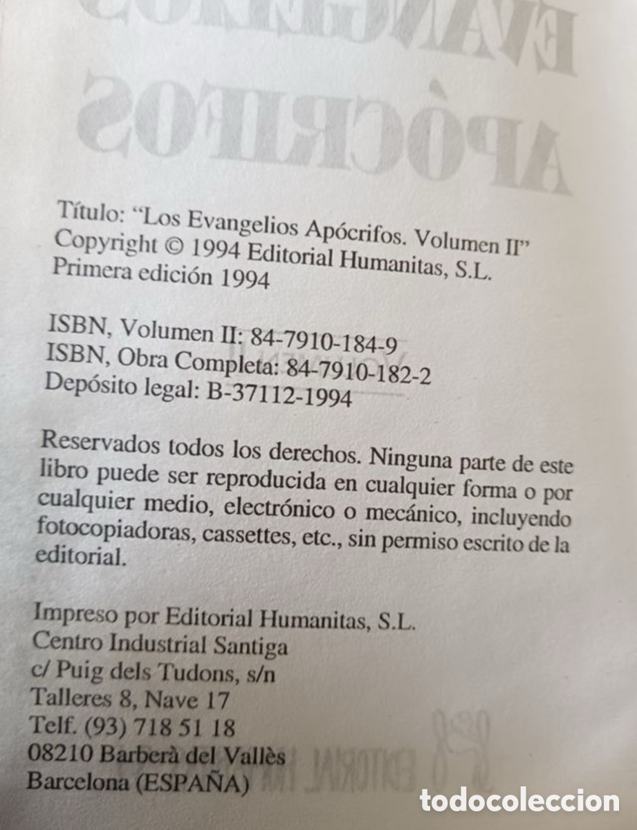 Libros de segunda mano: Los Evangelios Ap&oacute;crifos - Foto 10