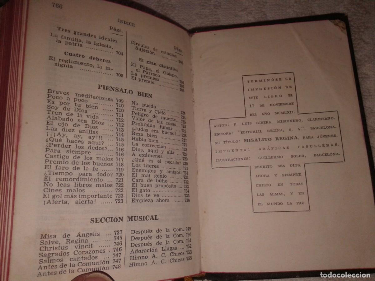 Libros de segunda mano: MISALITO REGINA, LUIS RIBERA, 1962, B19 - Foto 14