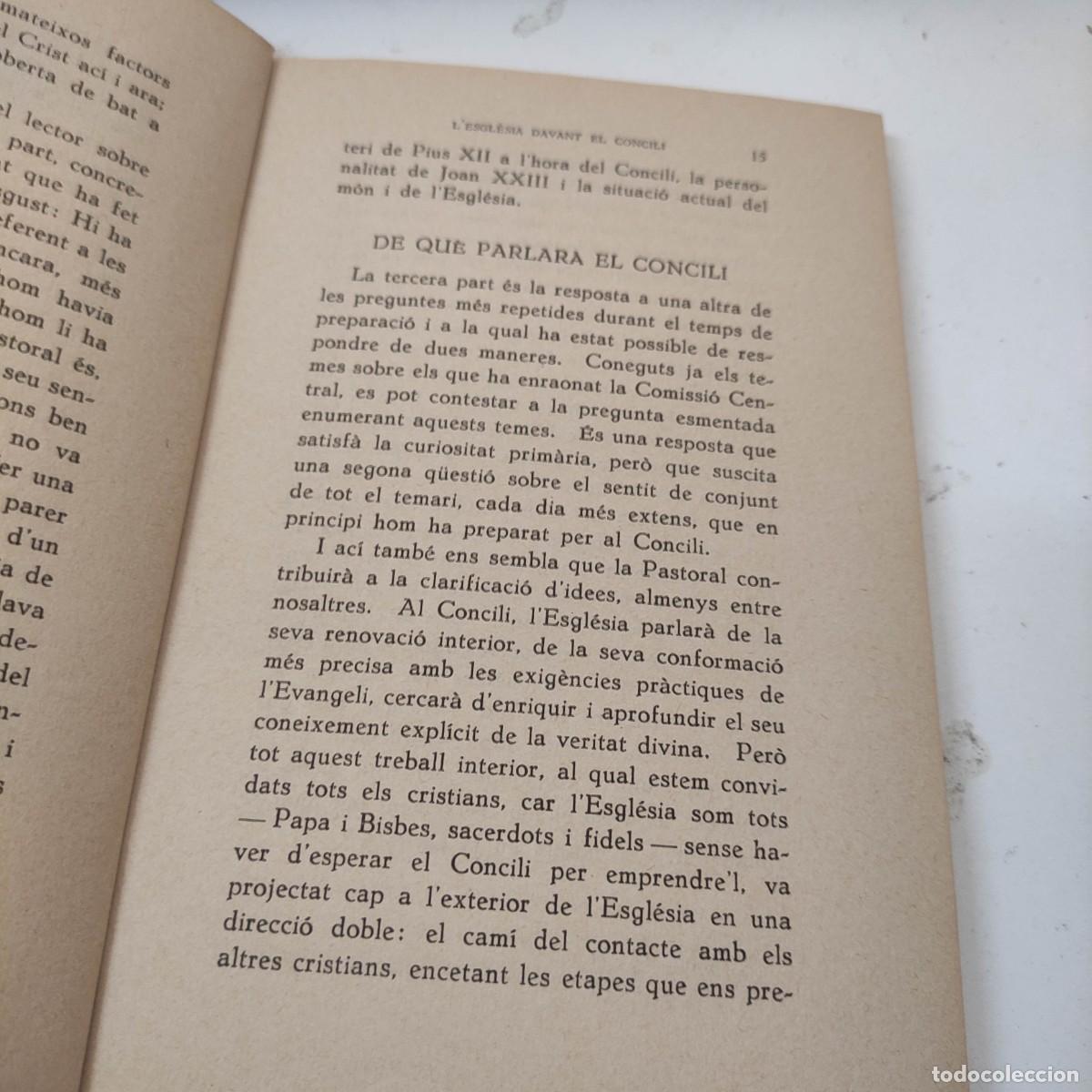 Libros de segunda mano: LEsgl&eacute;sia davant el concili - Foto 2