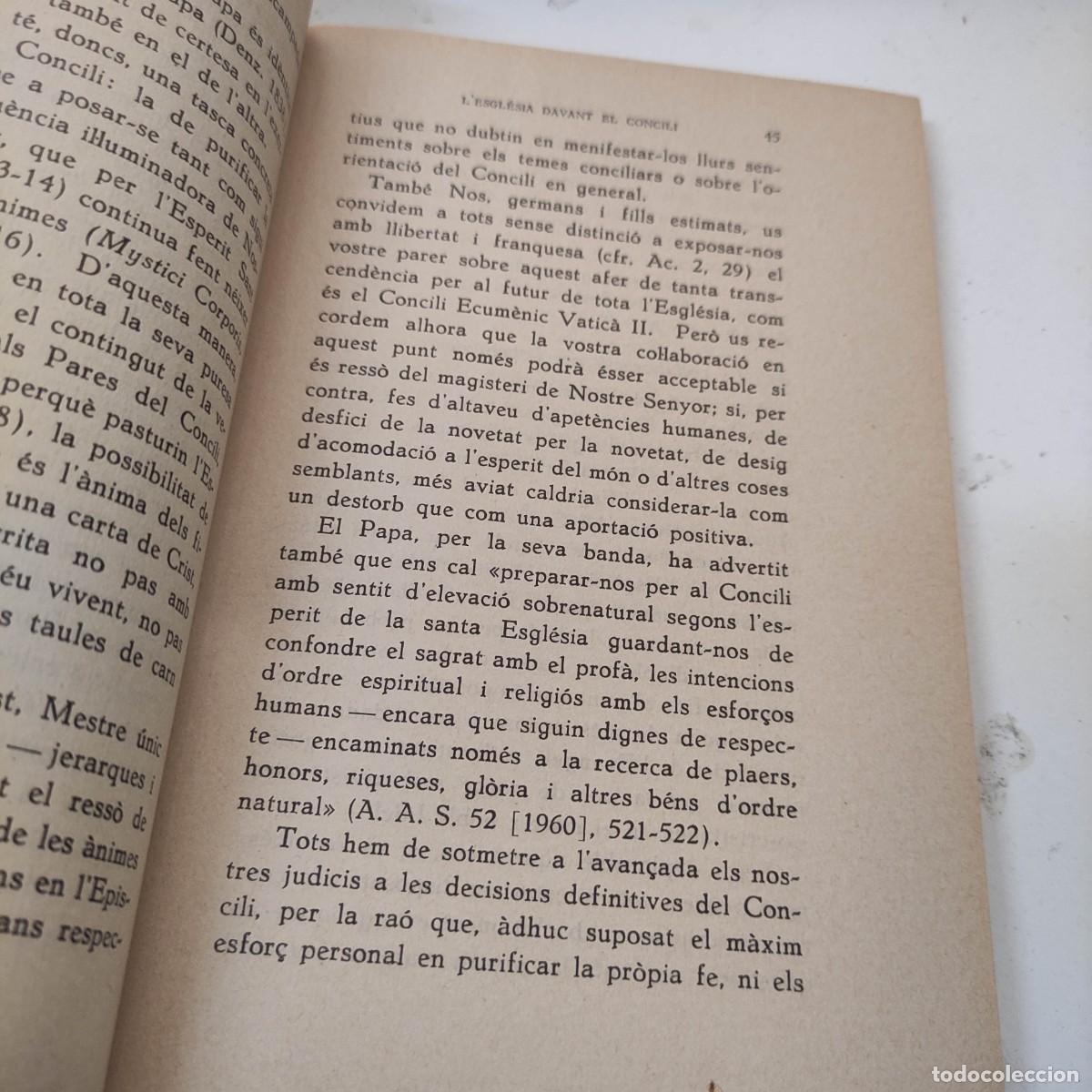 Libros de segunda mano: LEsgl&eacute;sia davant el concili - Foto 3