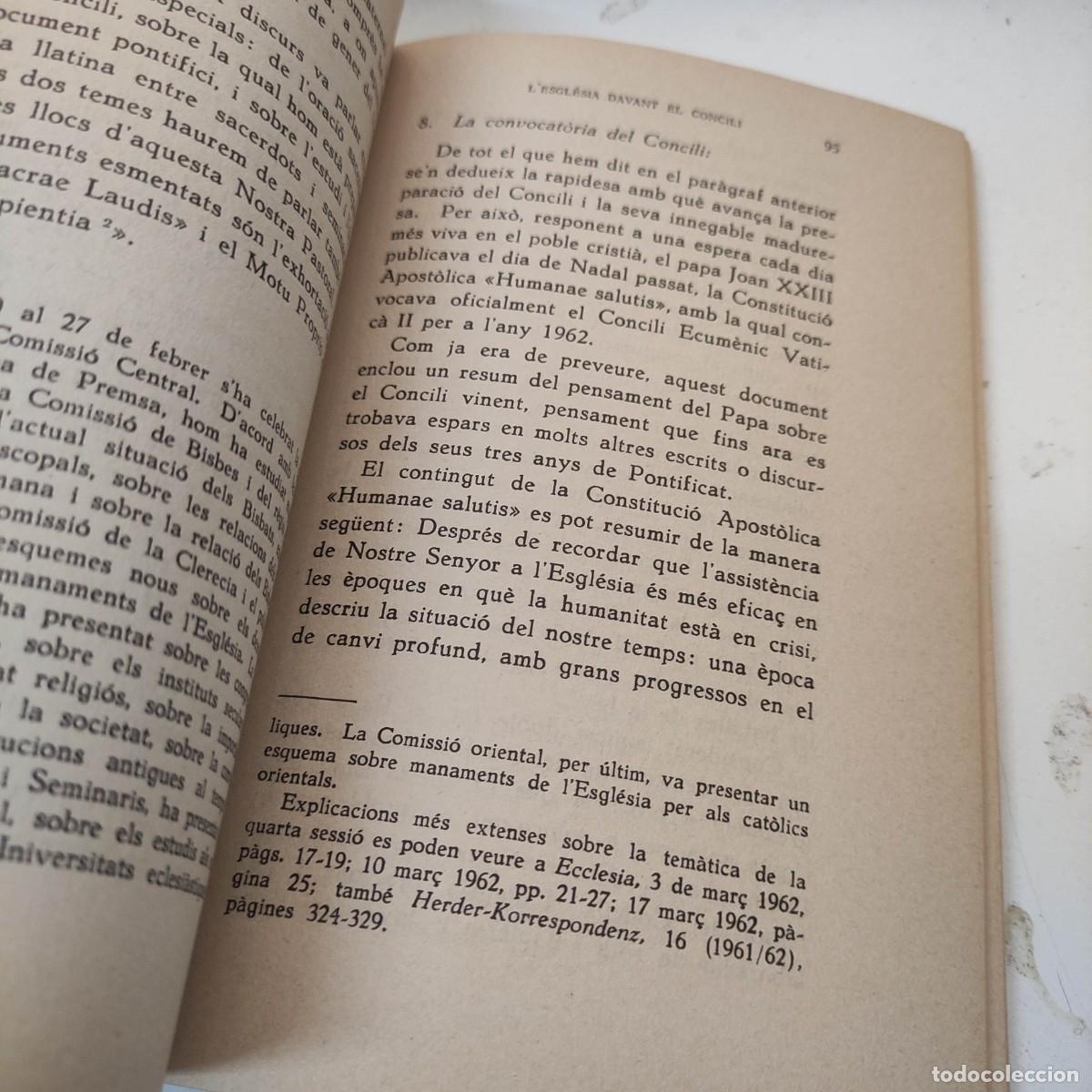 Libros de segunda mano: LEsgl&eacute;sia davant el concili - Foto 4