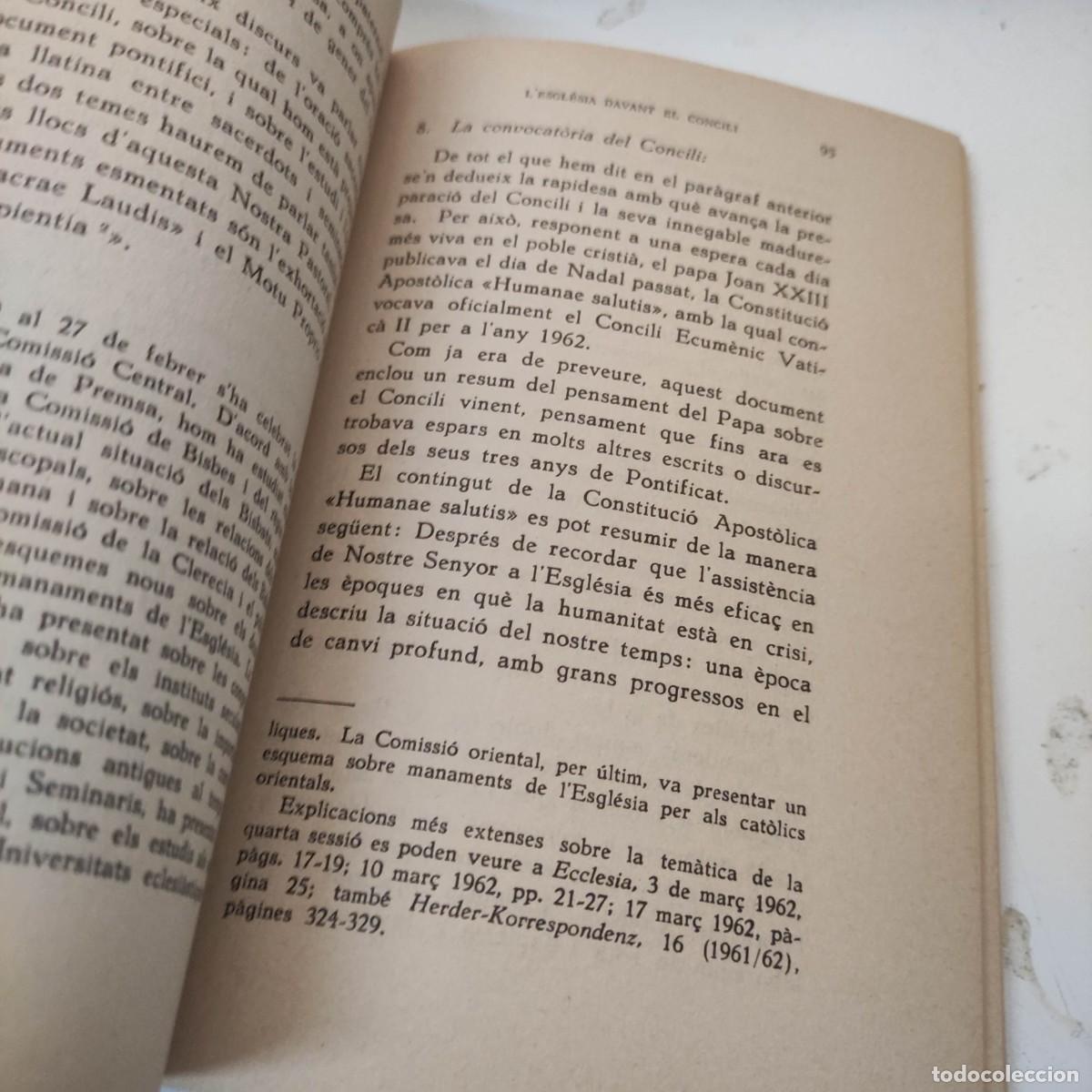 Libros de segunda mano: LEsgl&eacute;sia davant el concili - Foto 5