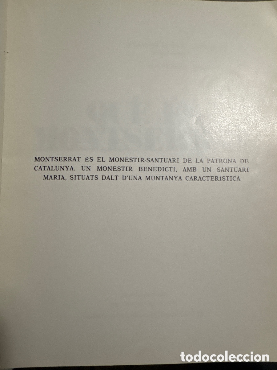 Libros de segunda mano: Qu&egrave; &eacute;s Montserrat - a&ntilde;o 1969 - Foto 2