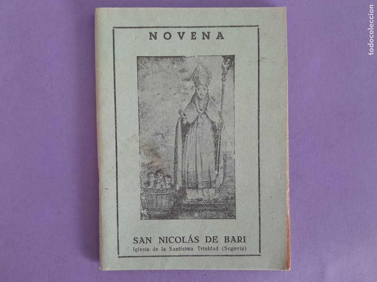 Libri di seconda mano: ANTIGUO LIBRO NOVENA SAN NICOLAS DE BARI IGLESIA SANTISIMA TRINIDAD SEGOVIA 1964