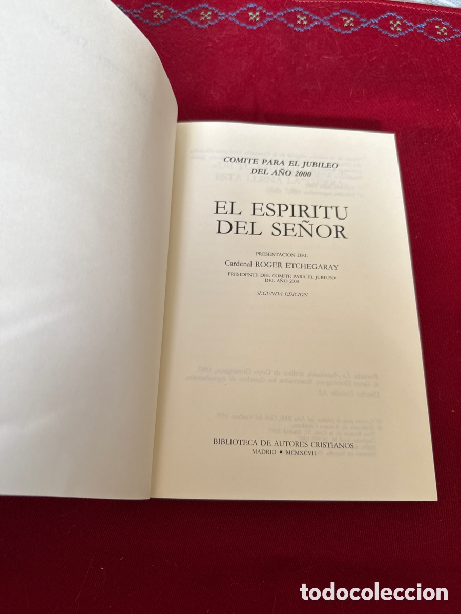 Libros de segunda mano: El Esp&iacute;ritu del Se&ntilde;or. Comit&eacute; para el Jubileo del A&ntilde;o 2000. - Foto 6