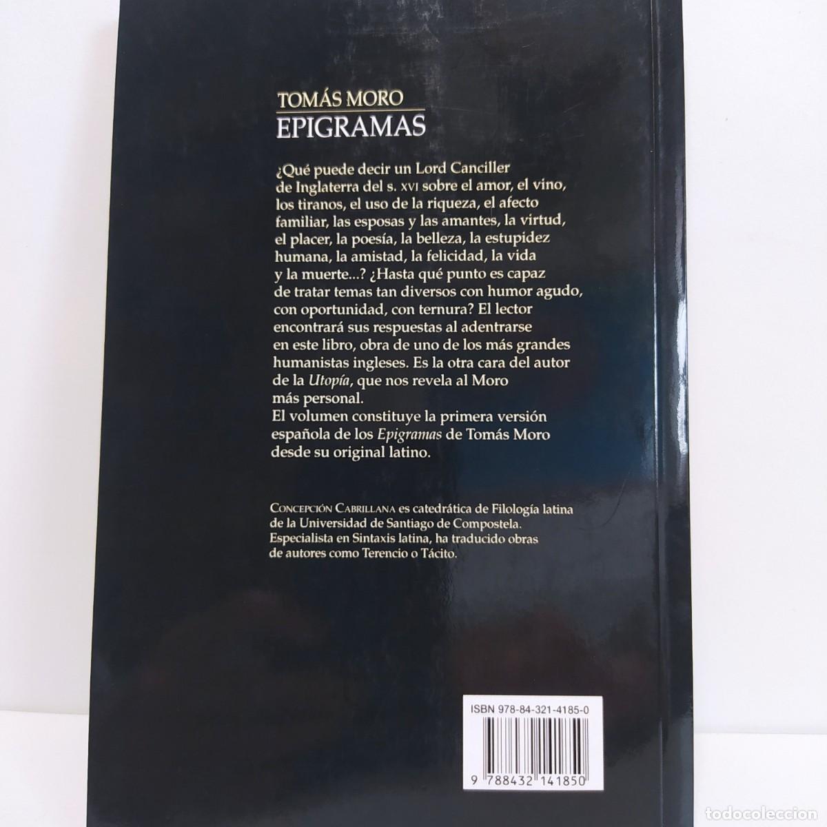 Libros de segunda mano: Epigramas. Tom&aacute;s Moro - Foto 2