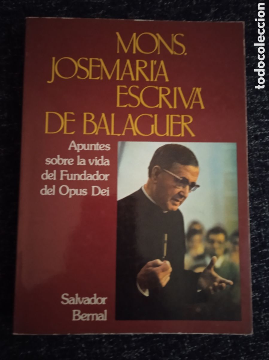 Libros de segunda mano: Mons. Josemar&iacute;a Escriv&aacute; de Balaguer, / Salvador Bernal, -ed. Rialp