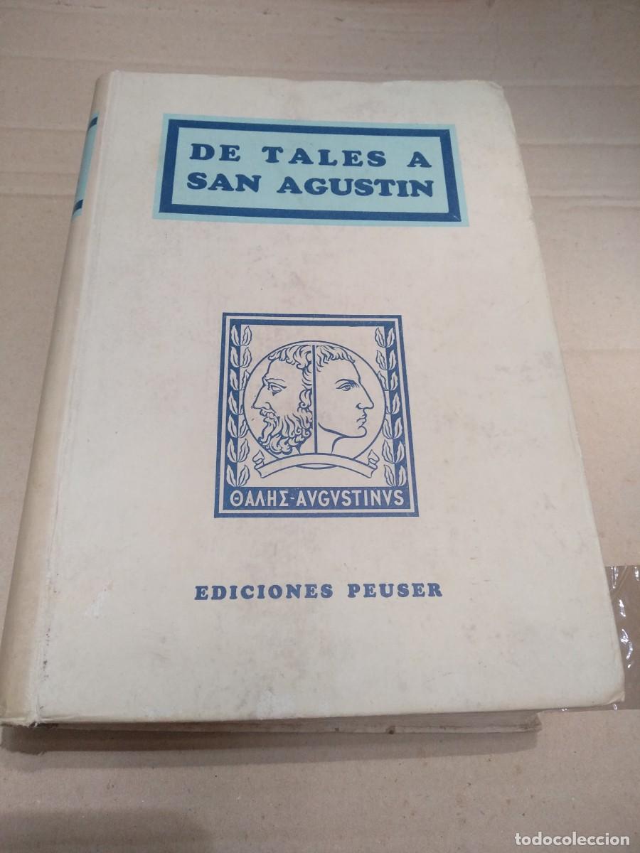 Libros de segunda mano: SMITH ,DE TALES A SAN AGUSTIN , eds Peuser, 1955