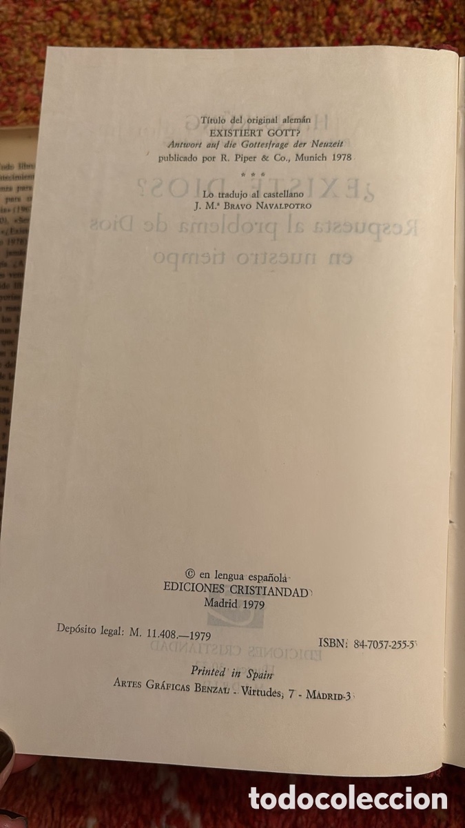 Libros de segunda mano: &iquest;Existe Dios?. Hans Kung. - Foto 4