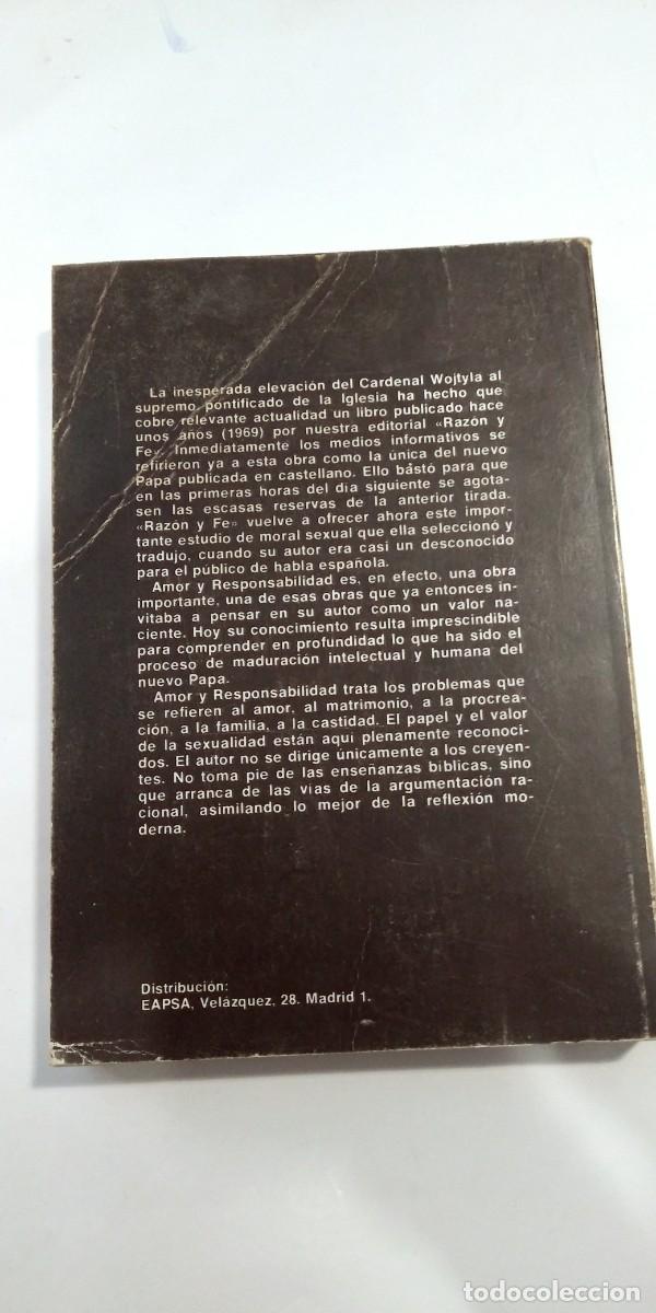 Libros de segunda mano: Amor y responsabilidad Karol Wojtyla - Foto 2
