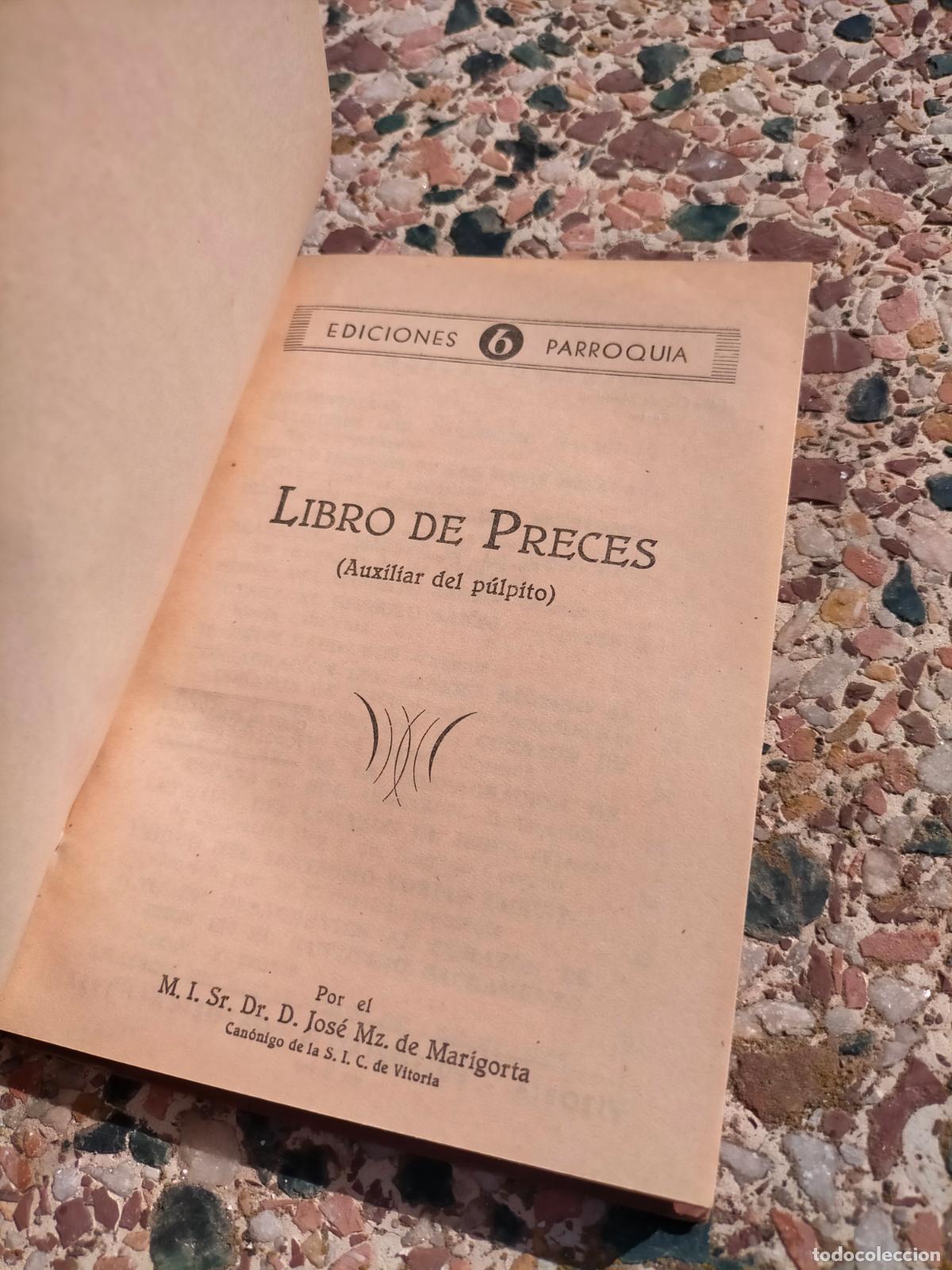 Libros de segunda mano: Libro de Preces auxiliar del p&uacute;lpito ediciones parroquia Marigorta - Foto 2