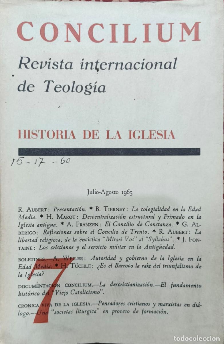 Second hand books: R. Aubert, B. Tierney, H. Marot, A. Franzen, G. Alberigo, entre otros &ndash; Concilium. Revista