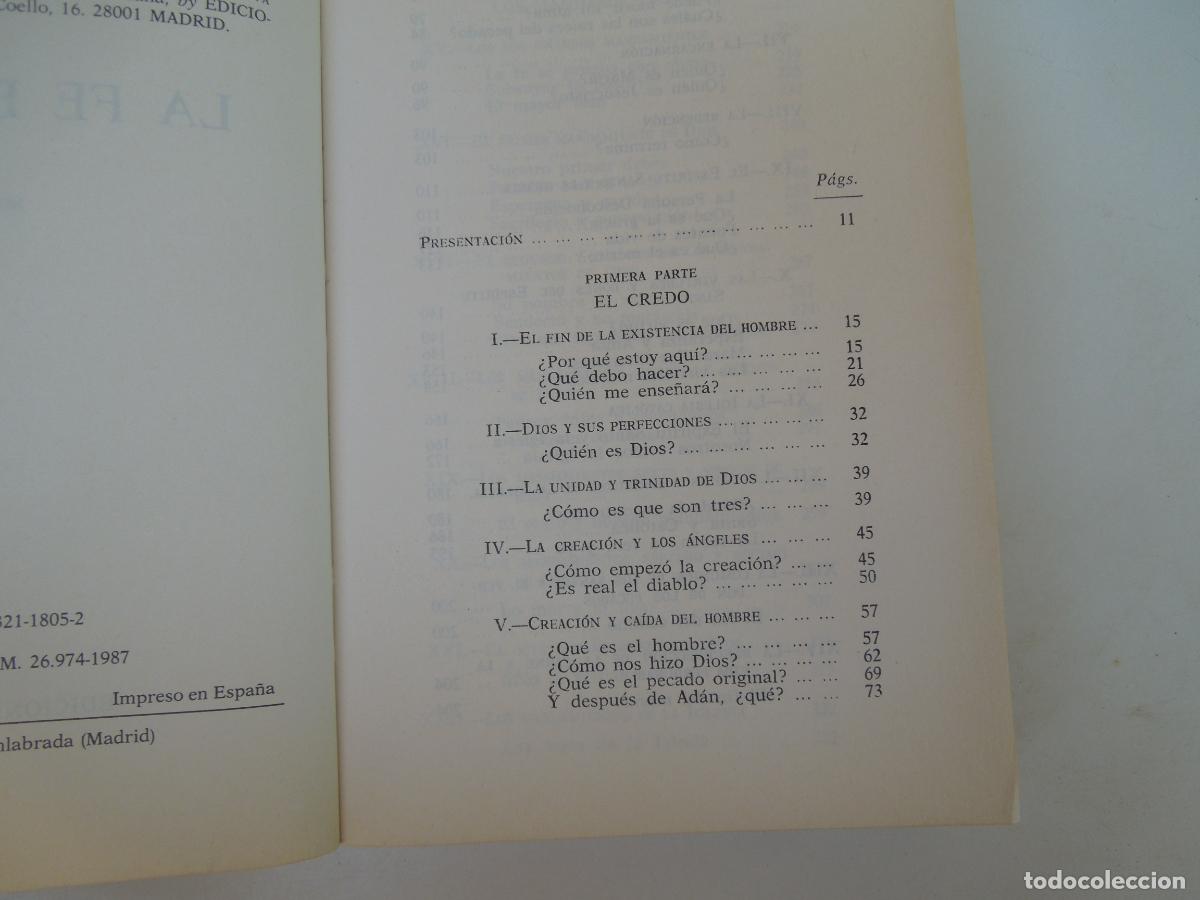 Libros de segunda mano: LA FE EXPLICADA - LEO J. TRESE - EDICIONES RIALP 1987. - Foto 6