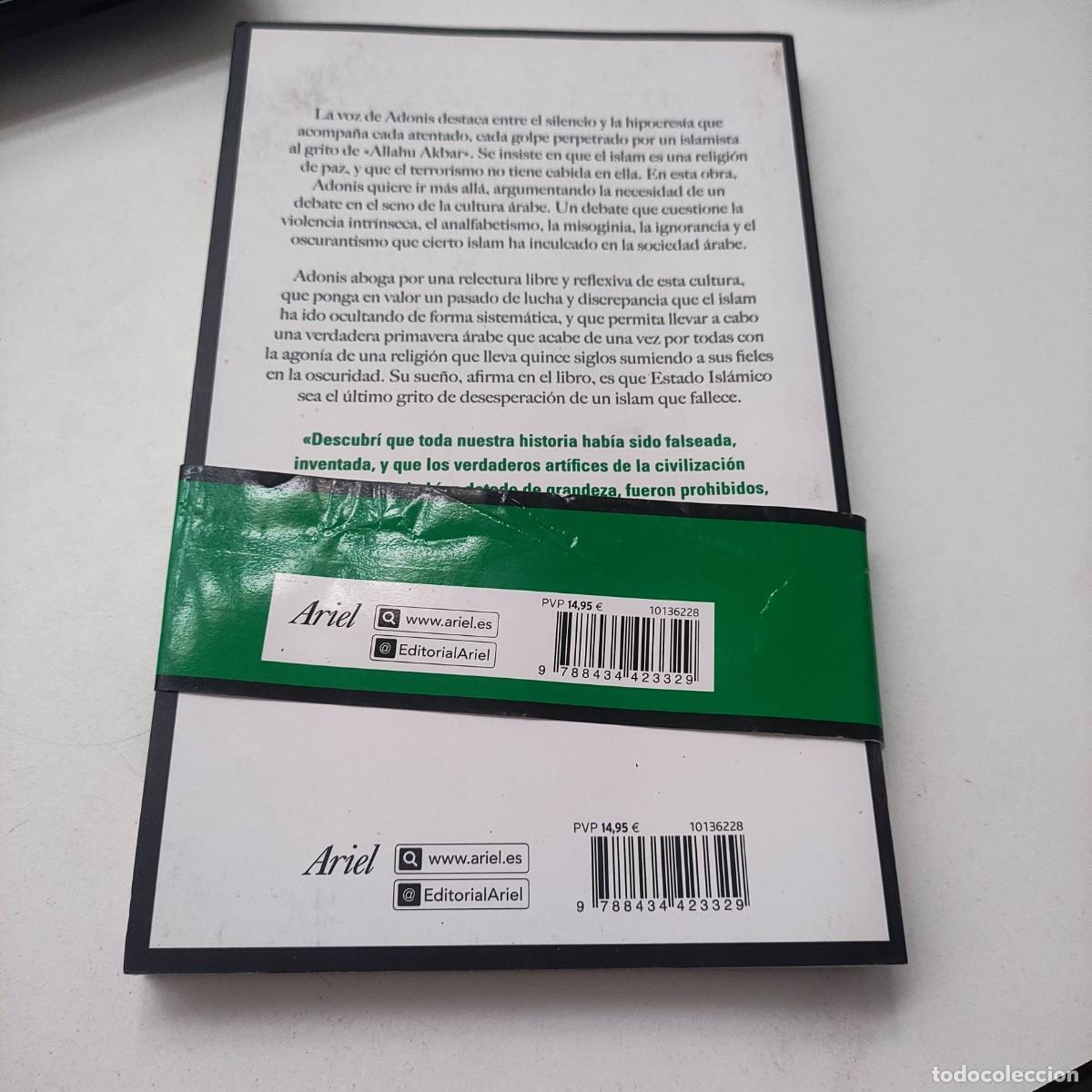 Libros de segunda mano: Violencia e islam &laquo;Conversaci&oacute;n con Houria Abdelouahed&raquo; - Adonis - Foto 2