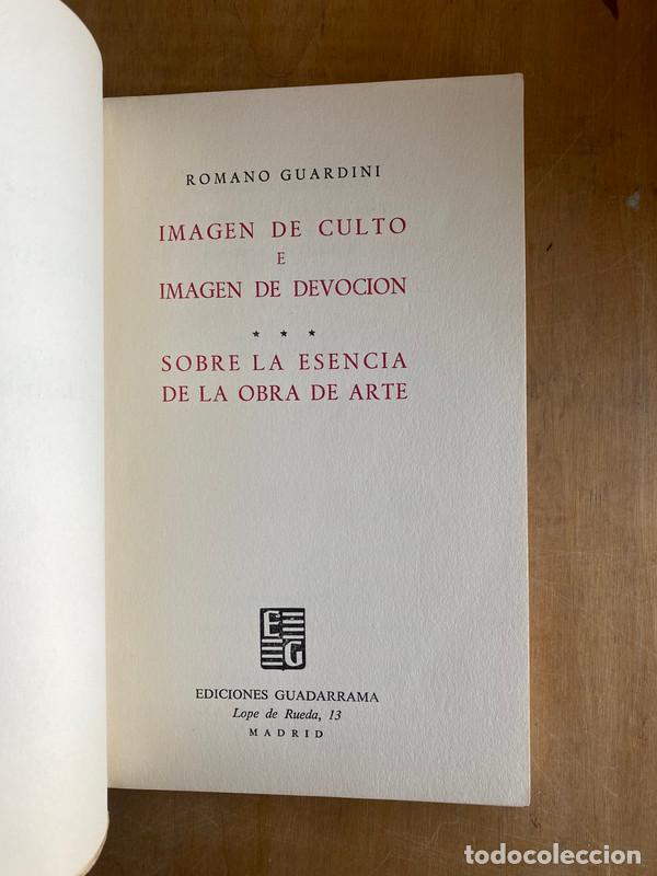 Libros de segunda mano: Imagen de culto e imagen de Devocion - Guardini, romano - Foto 2
