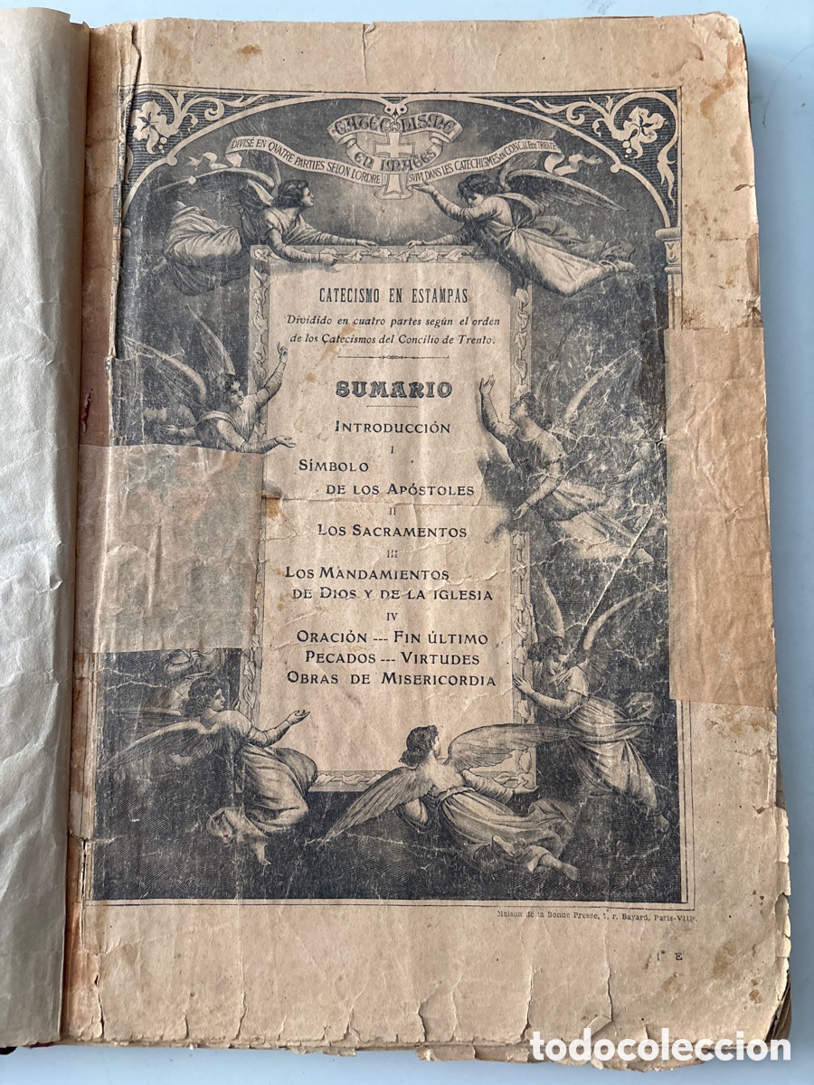 Libros de segunda mano: CATECISMO EN ESTAMPAS, SEG&Uacute;N EL ORDEN DEL CONCILIO DE TRENTO. PARIS. MAISON DE LA BONNE PRESSE.1909?