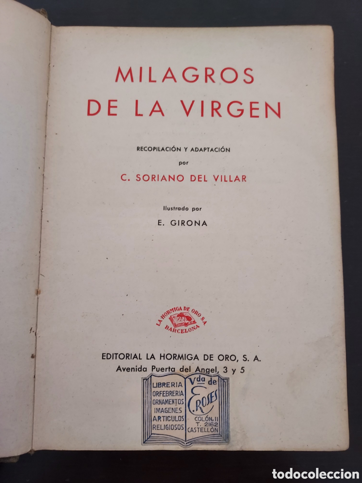 Libros de segunda mano: Milagros de la Virgen (libro del a&ntilde;o 1946) - Foto 3