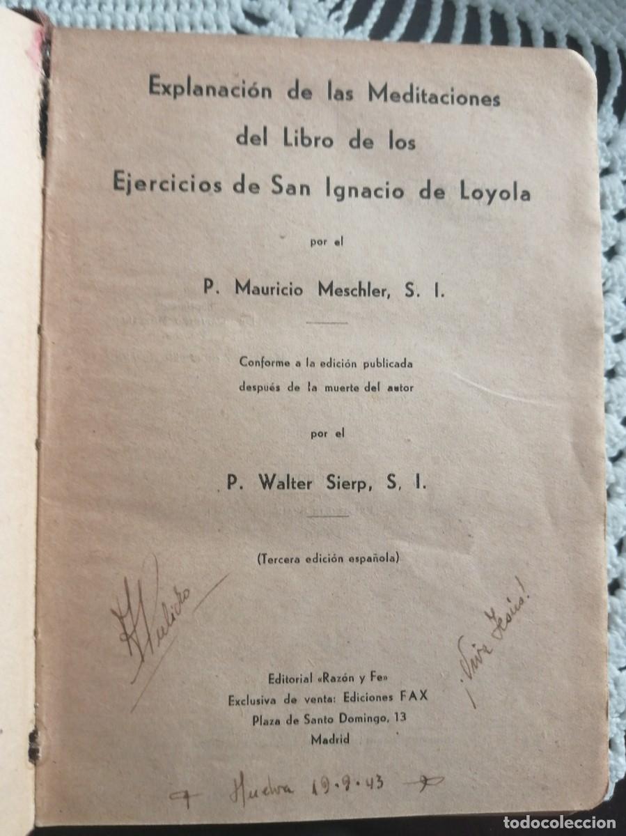 Libros de segunda mano: MEDITACIONES DE LOS EJERCICIOS, M. MESCHLER - Foto 2