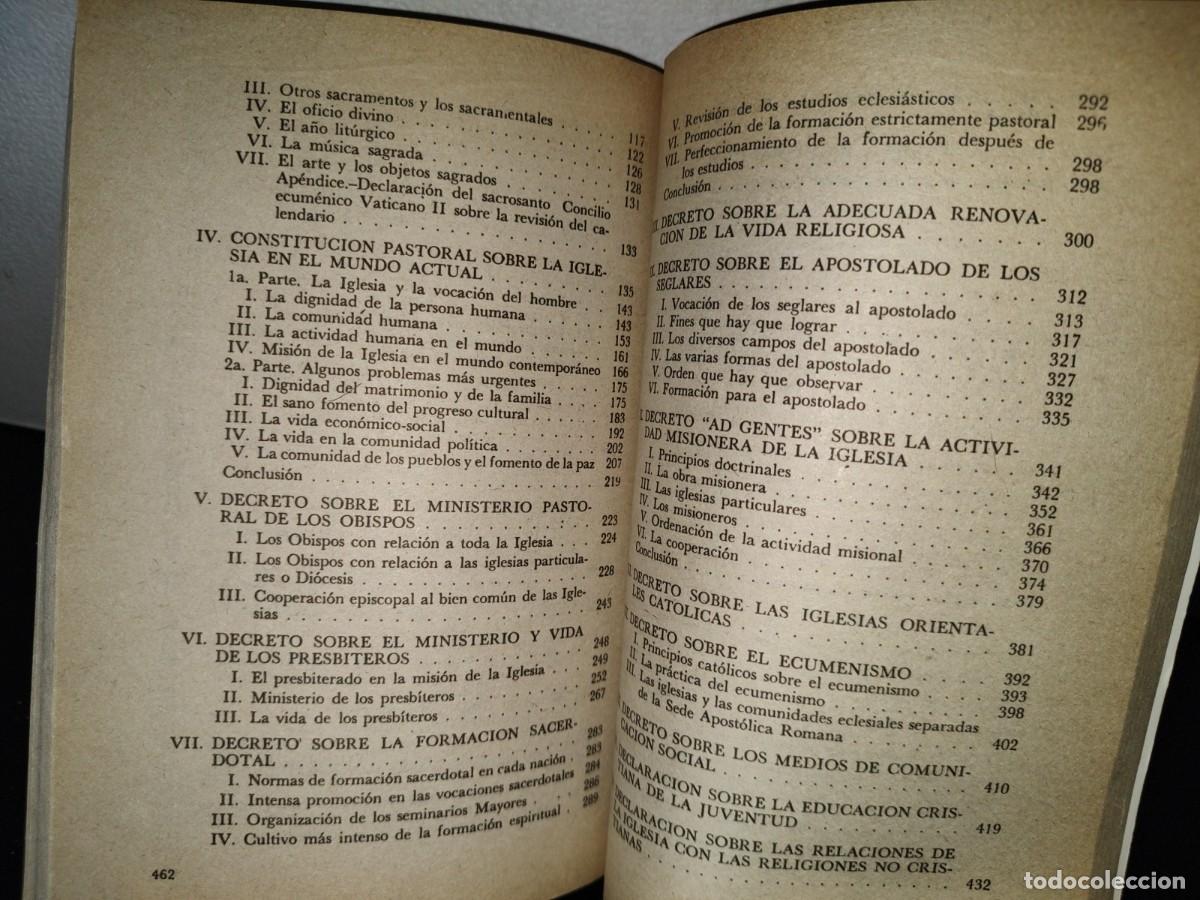 Libros de segunda mano: 157- DOCUMENTOS COMPLETOS DEL VATICANO II - Foto 7