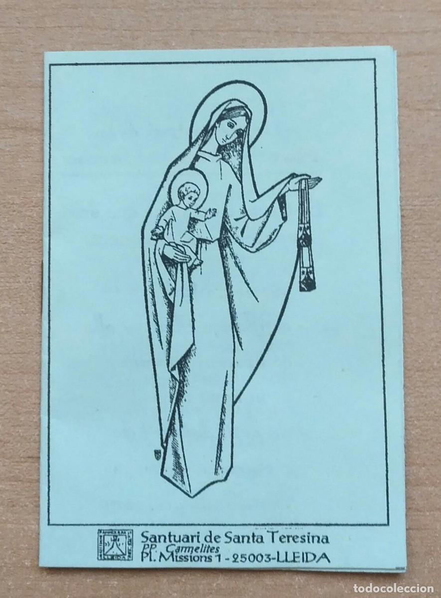 Libros de segunda mano: LLR 141 Libreto L'Escapulari del Carme - Santuari de Santa Teresina - PP Carmelitas - Lleida