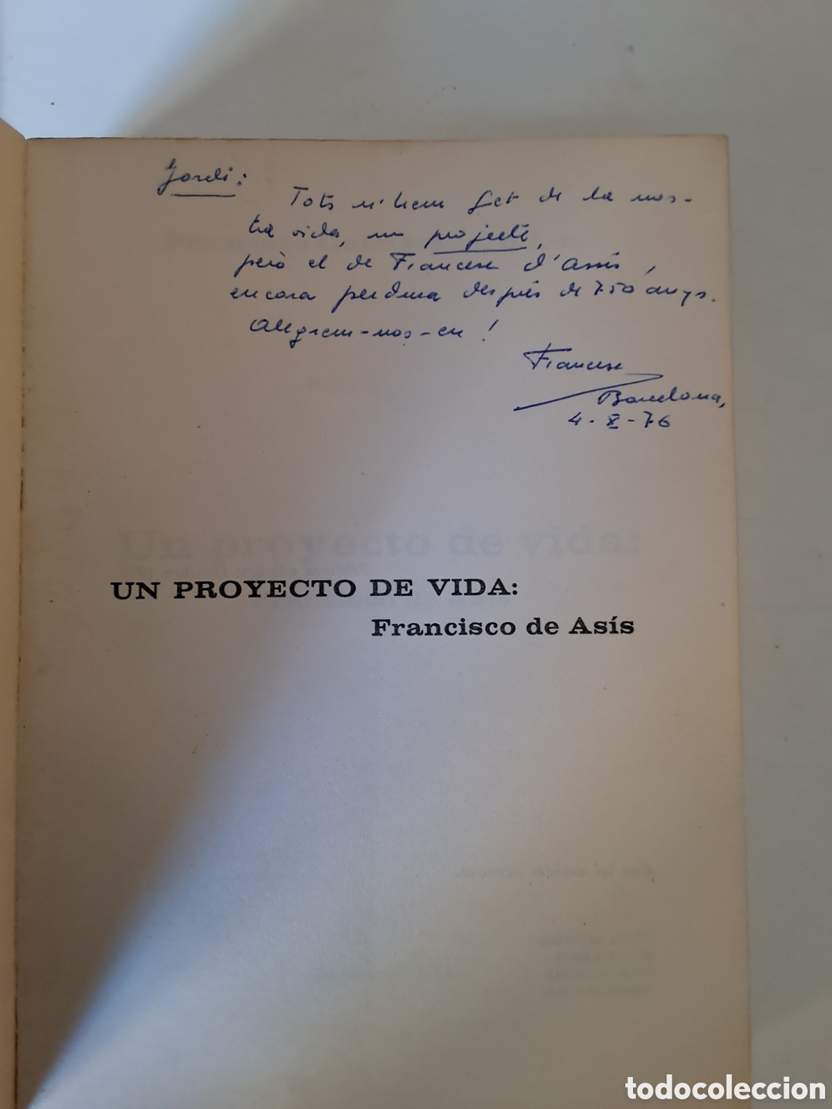 Libros de segunda mano: UN PROYECTO DE VIDA: Francisco de As&iacute;s - Foto 3