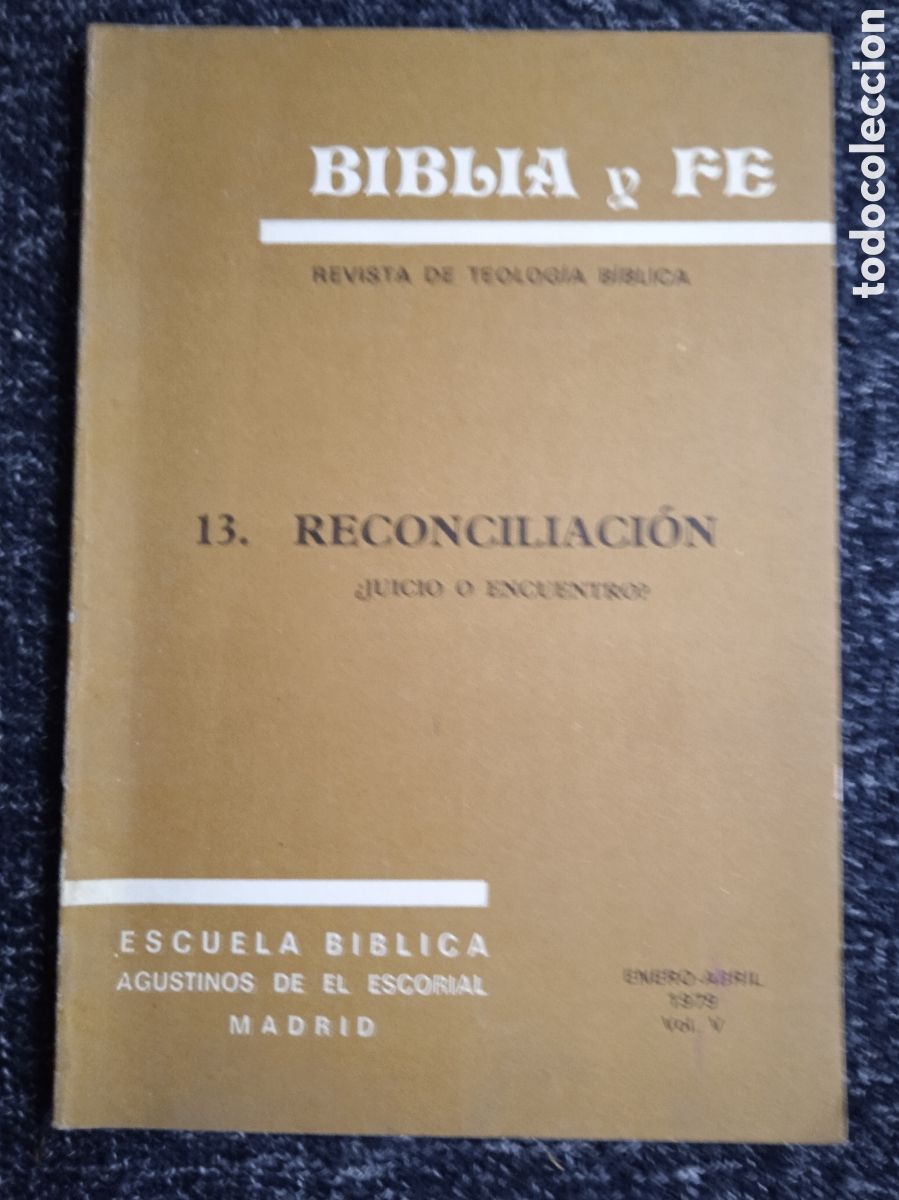 Libros de segunda mano: BIBLIA Y FE, REVISTA DE TEOLOGIA BIBLICA N&ordm; 13