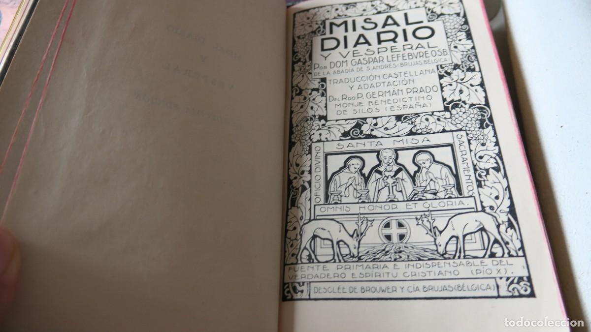 Libros de segunda mano: MISAL DIARIO Y VESPERAL - GASPAR LEFEBVRE - Foto 2
