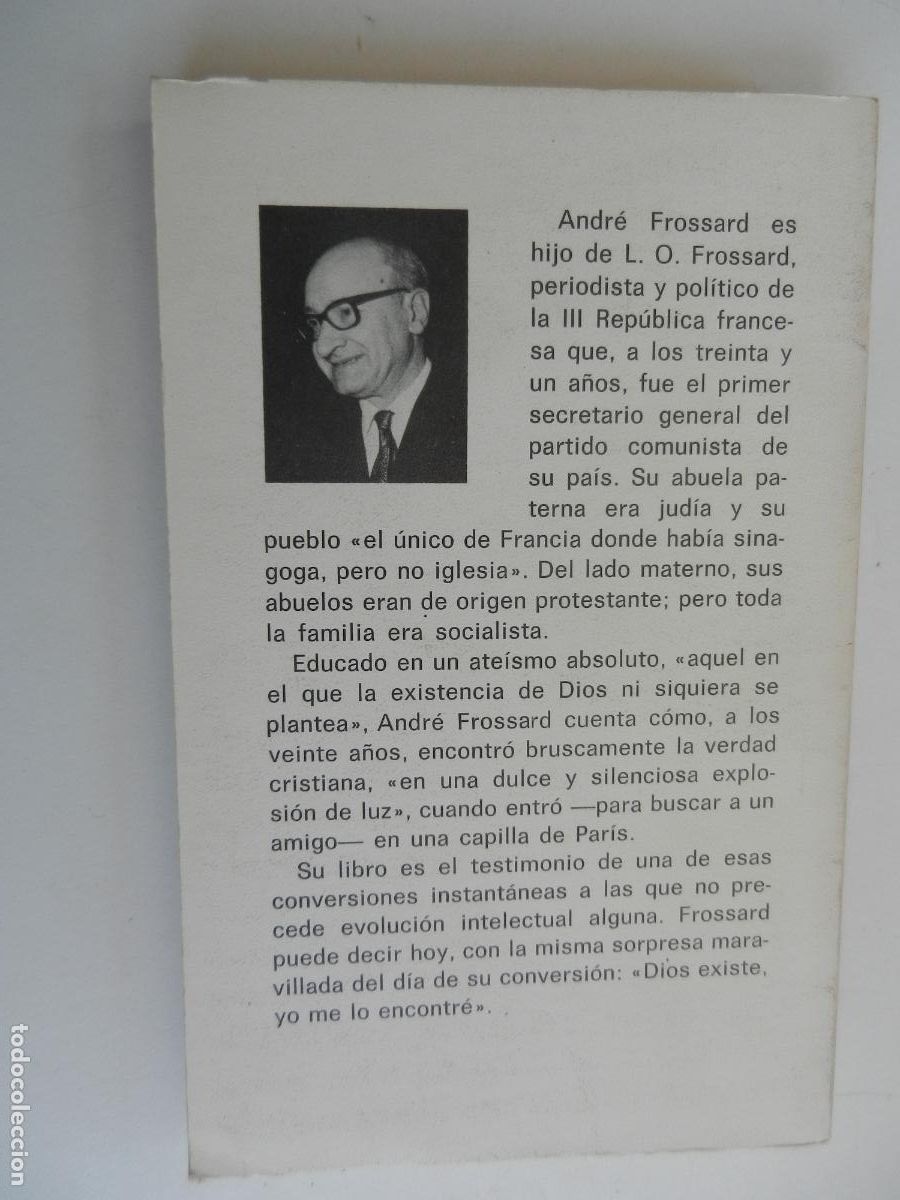 Libros de segunda mano: DIOS EXISTE - ANDR&Eacute; FROSSARD RIALP 1981 - OCTAVA EDICION - Foto 2