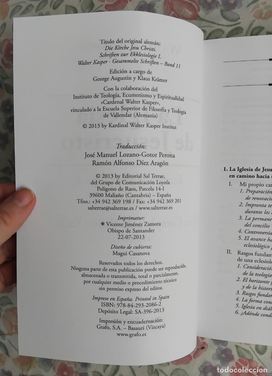 Libros de segunda mano: Walter Kasper LA IGLESIA DE JESUCRISTO - Foto 4