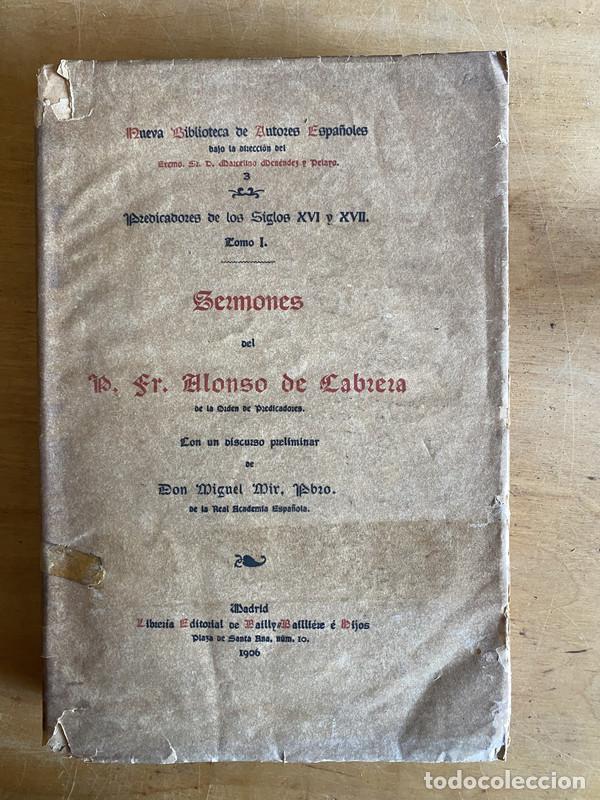 Libros de segunda mano: Sermones del P. Fr. Alonso de cabrera - Alonso de Cabrera - Foto 1