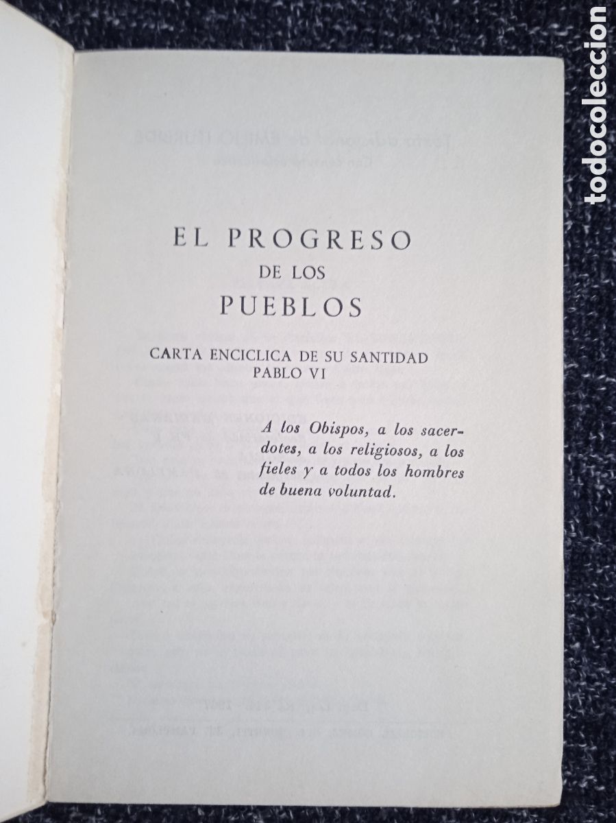 Libros de segunda mano: EL PROGRESO DE LOS PUEBLOS / PABLO VI - Foto 2