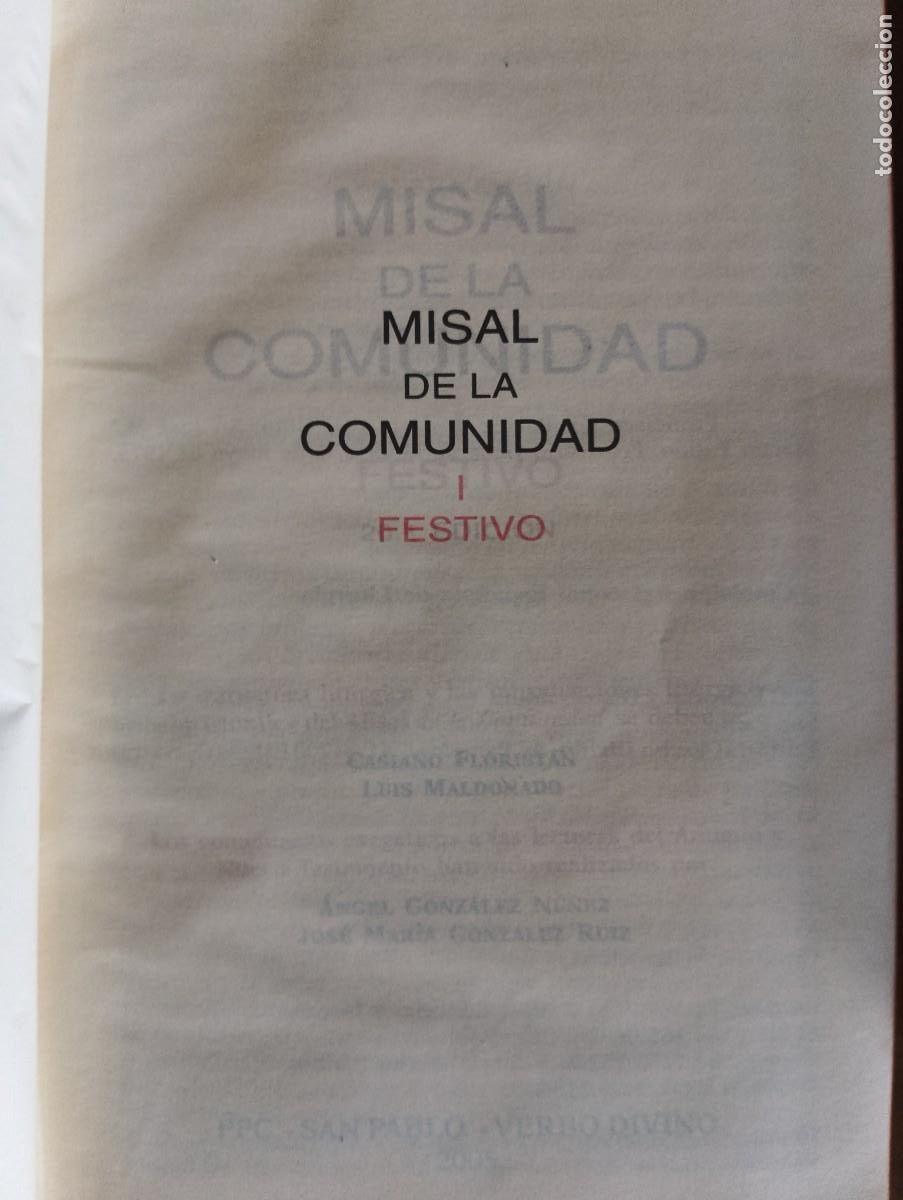 Libros de segunda mano: Misal de la comunidad ritual.3 TOMOS. - Foto 3