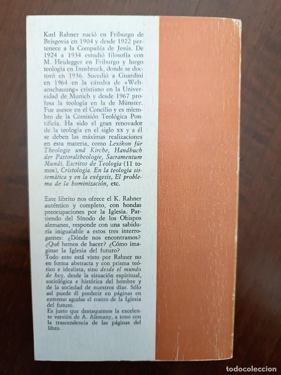 Libros de segunda mano: Cambio estructural de la Iglesia -RAHNER, Karl. - Foto 2