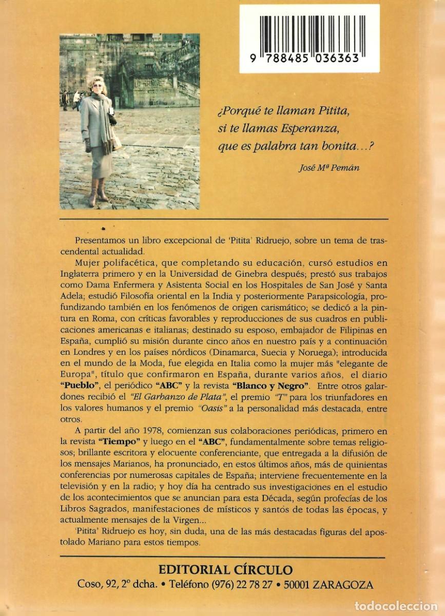 Libros de segunda mano: APARICIONES DE LA VIRGEN MAR&Iacute;A ESPERANZA RIDRUEJO - Foto 2