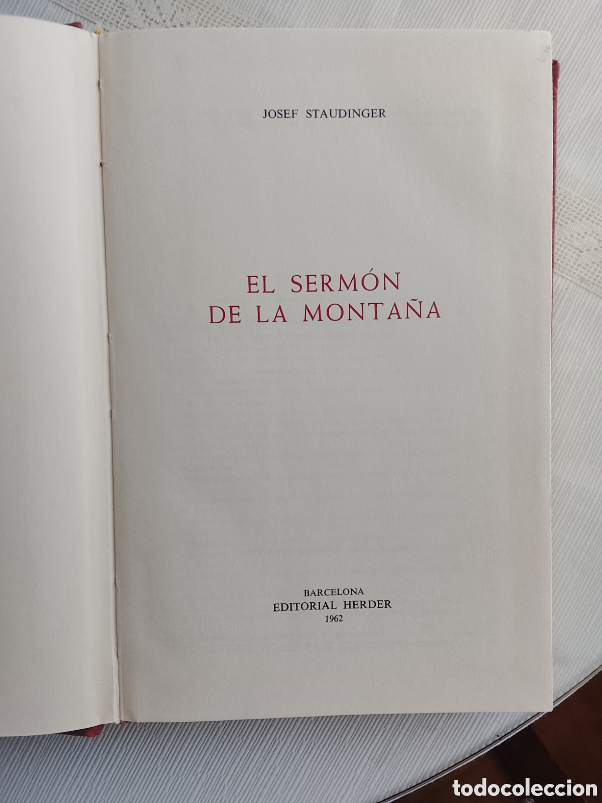 Libros de segunda mano: 1962.EL SERMON DE LA MONTA&Ntilde;A. - Foto 4
